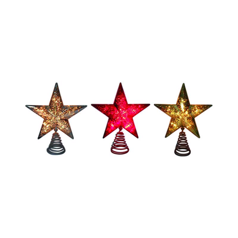 Celebrations Assorted Mercury Star Tree Topper 8.5 in.