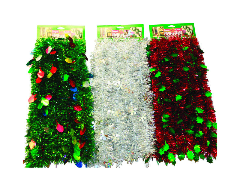FC Young Multicolored Assorted Garland Indoor Christmas Decor 8 in.
