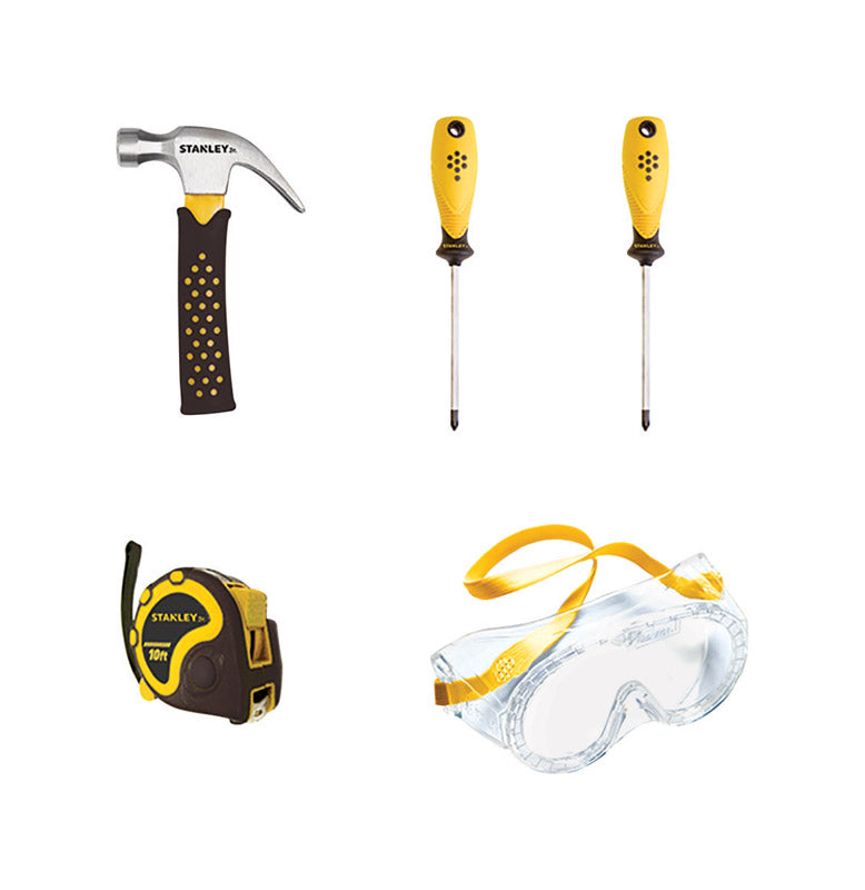 STANLEY Jr. Tool Set Rubber/Steel Multicolored 5 pc