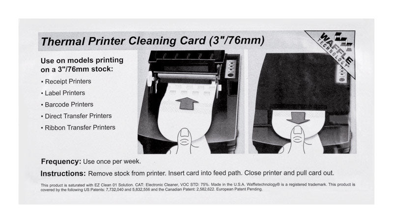 3/76mm Stock Cleaning Card 15 each