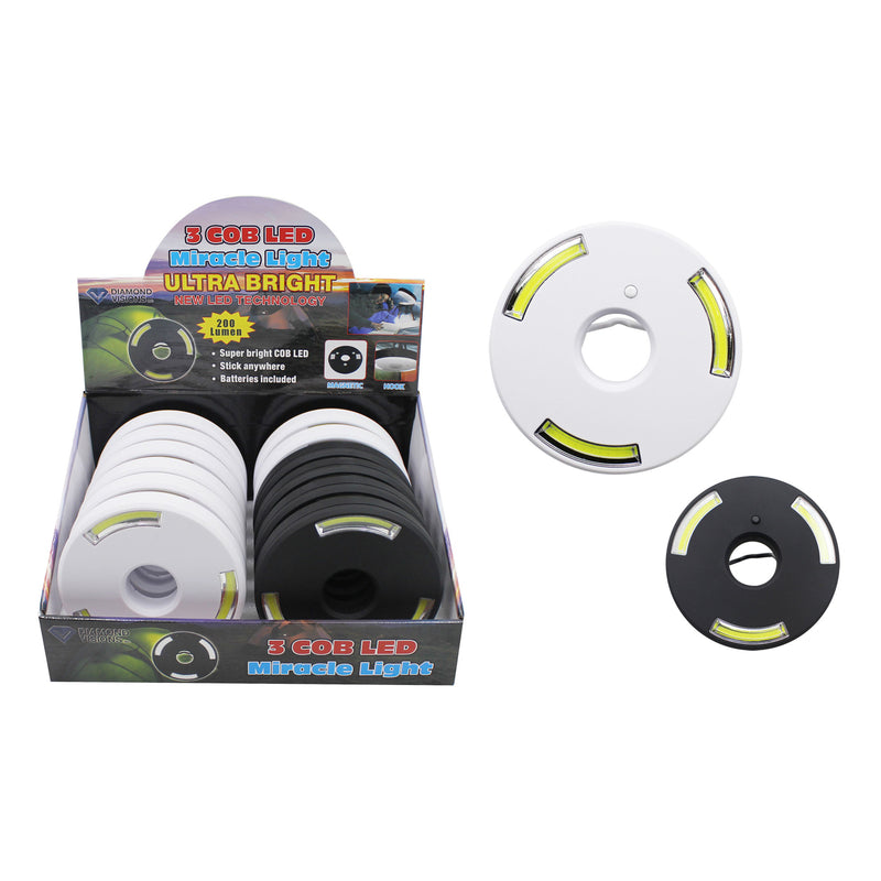 Diamond Visions 3 COB 200 lm Assorted High Performance LED Miracle Light AA Battery