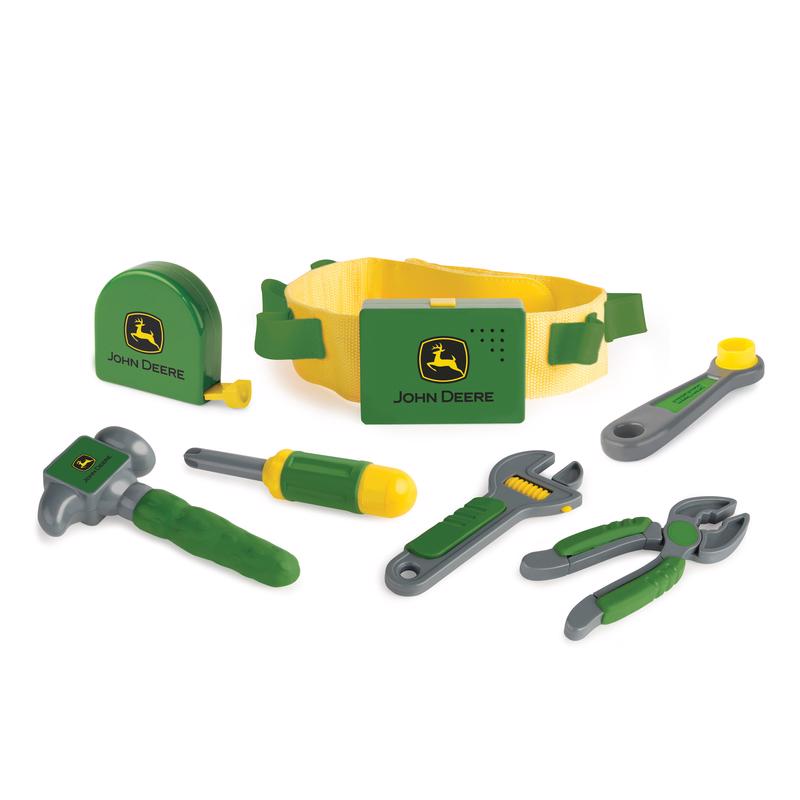 TOMY John Deere Talking Tool Belt Set Plastic Green/Yellow 7 pc