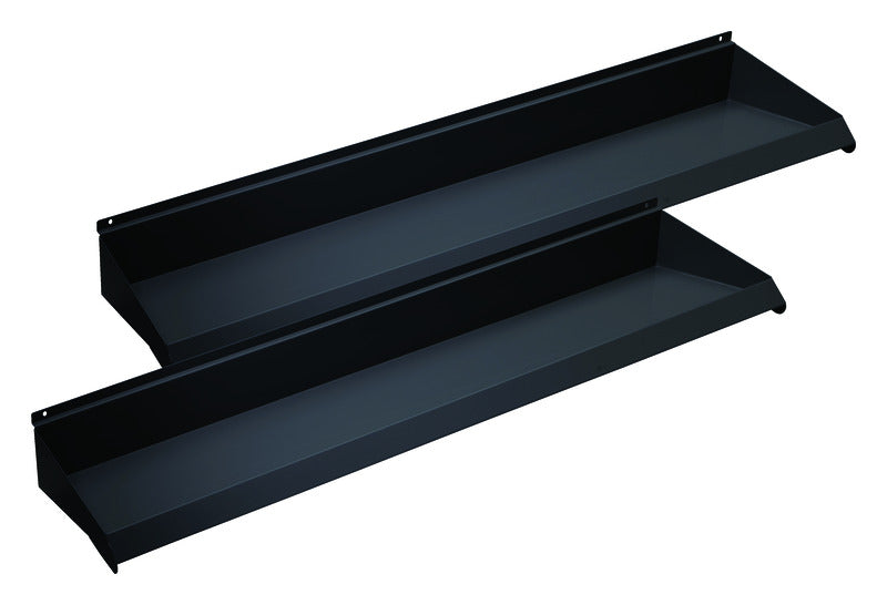 2 in. H X 8 in. W X 4 ft. L Black Shelf Edge Holder