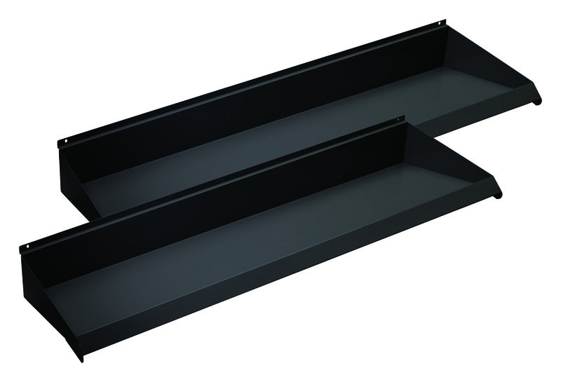 2 in. H X 10 in. W X 48 in. L Black Shelf Edge Holder