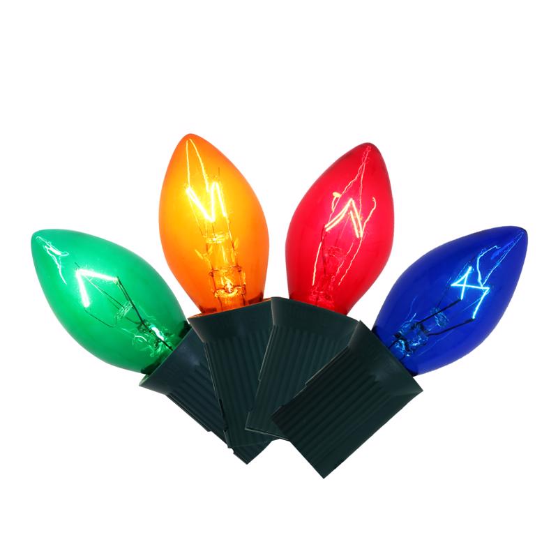 Celebrations Incandescent C7 Multicolored 4 ct Replacement Christmas Light Bulbs 0.08 ft.