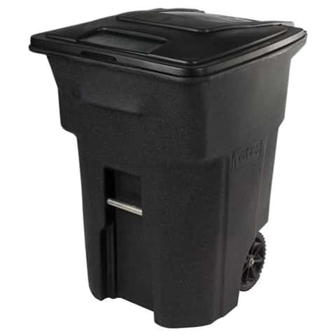 Toter 96 gal Black Polyethylene Wheeled Trash Can Lid Included