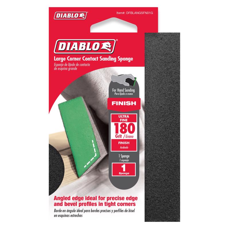 Diablo 5 in. L X 3 in. W X 1 in. 180 Grit Ultra Fine Angled Sanding Sponge