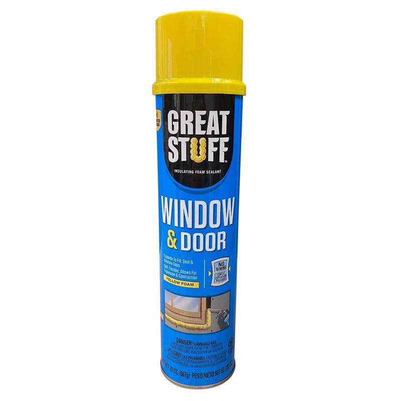 Great Stuff Window & Door Yellow Polyurethane Insulating Foam Sealant 20 oz