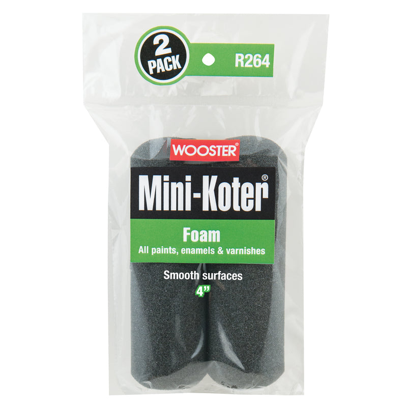 Wooster Mini-Koter Foam 4 in. W Mini Paint Roller Cover 2 pk