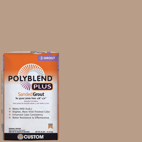 Custom Building Products Polyblend Plus Indoor and Outdoor Haystack Sanded Grout 25 lb