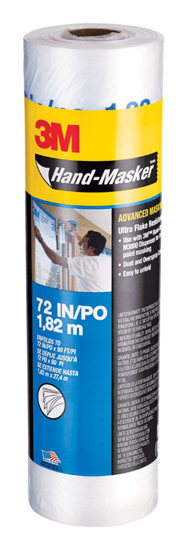 3M Hand-Masker 72 in. W X 90 ft. L Clear Plastic Advanced Masking Film