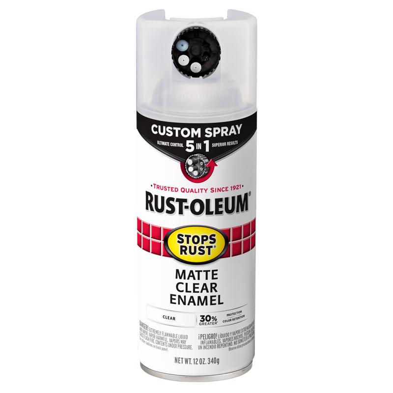 Rust-Oleum Stops Rust 5-in-1 Indoor/Outdoor Matte Crystal Clear Water-Based Protective Enamel 12 oz