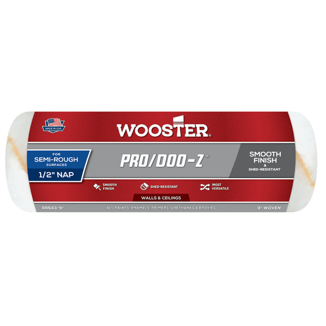 Wooster Pro/Doo-Z Woven Fabric 9 in. W X 1/2 in. Paint Roller Cover 1 pk