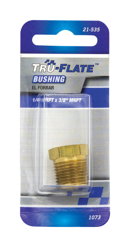 Tru-Flate Brass Bushing 1/4 in. 3/8 in. 1 pc