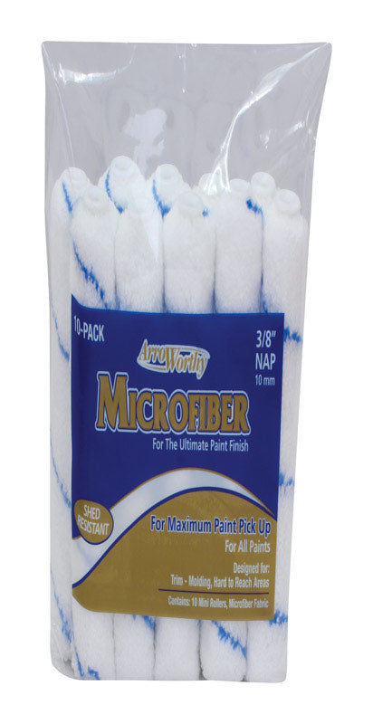 ArroWorthy Microfiber 4 in. W X 3/8 in. Mini Paint Roller Cover 10 pk