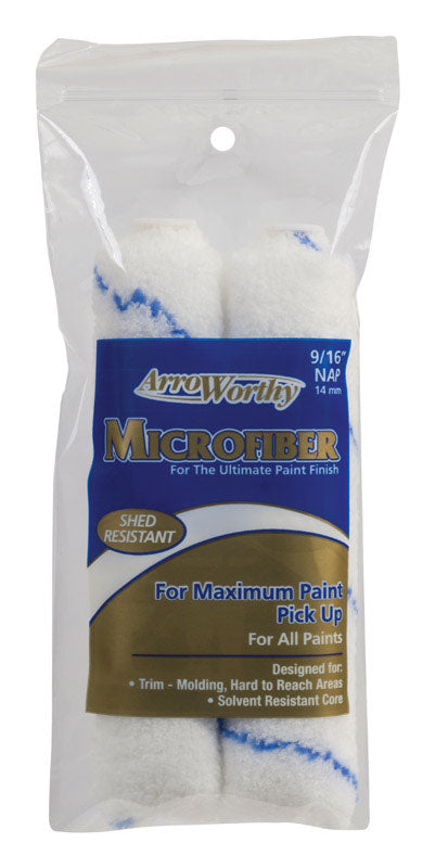 ArroWorthy Microfiber 6.5 in. W X 9/16 in. Mini Paint Roller Cover 2 pk