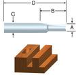 Vermont American 1/4 in. D X 1/4 x 5/8 in. X 1-7/8 in. L Carbide Tipped 1-Flute Straight Router Bit