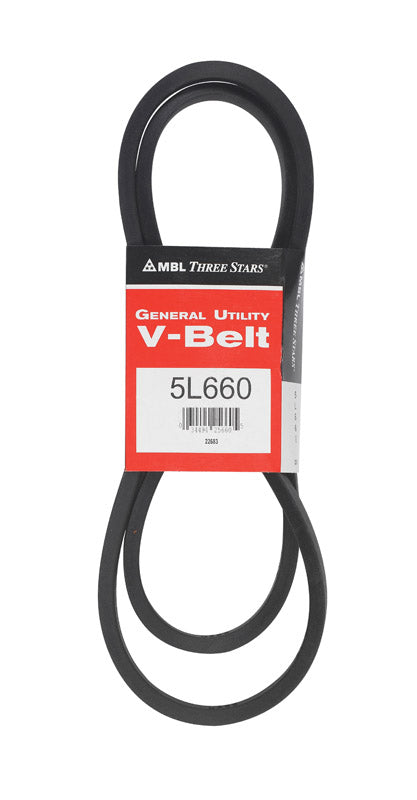 Mitsuboshi FHP 5L660 Standard General Utility V-Belt 0.63 in. W X 66 in. L For Fractional Horsepower