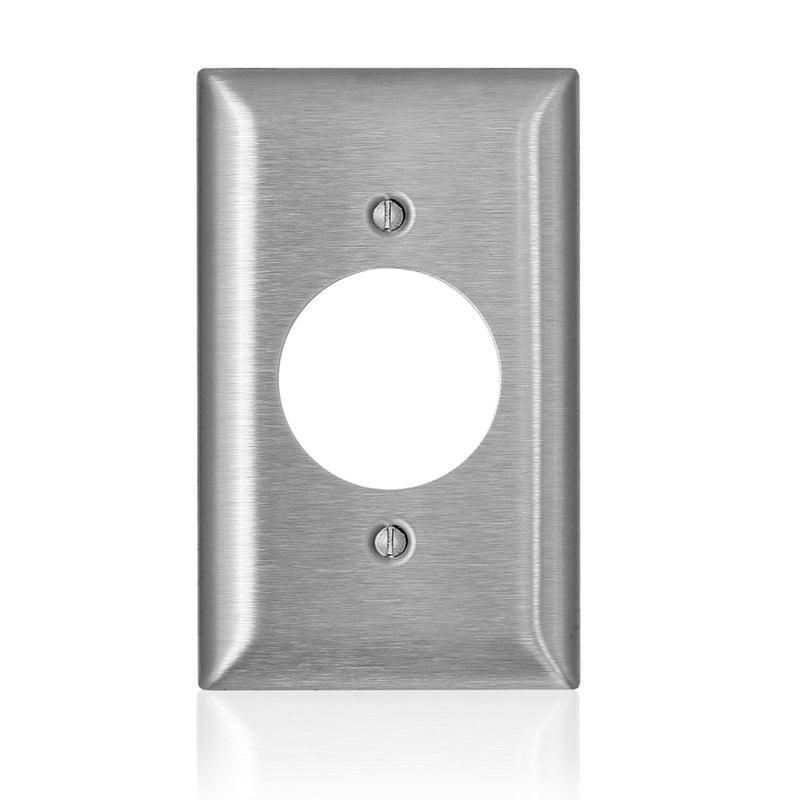 Leviton C-Series Stainless Steel 1 gang Metal Single Outlet Wall Plate 1 pk