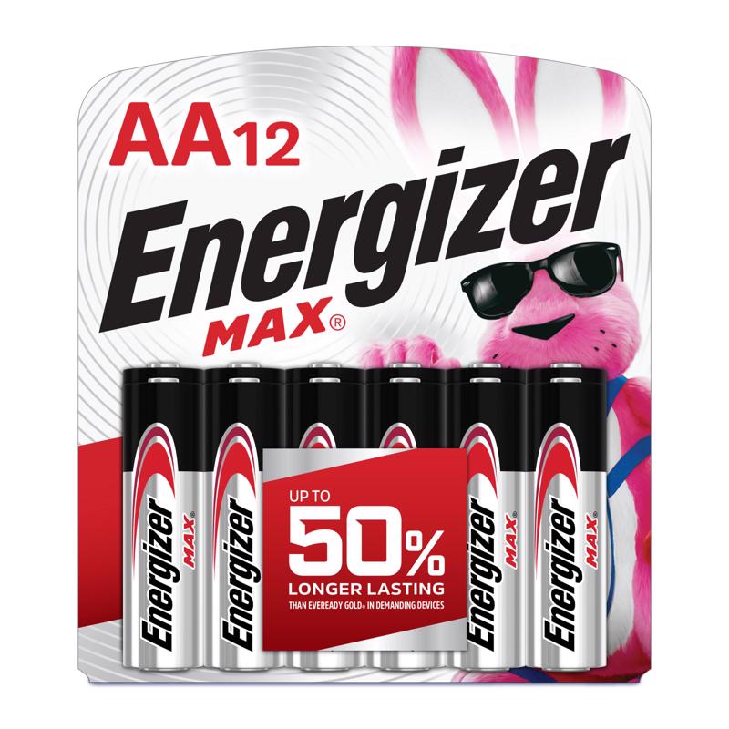 Energizer Max Premium AA Alkaline Batteries 12 pk Carded