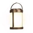 Feit Smart Home 4 in. Solar Power Metal Round Bronze Hanging Lantern