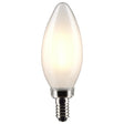 Satco B11 E12 (Candelabra) Filament LED Bulb Warm White 60 Watt Equivalence 2 pk