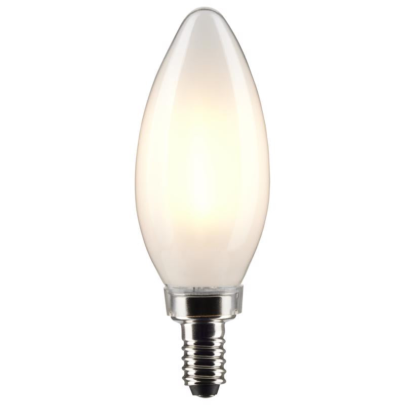 Satco B11 E12 (Candelabra) Filament LED Bulb Warm White 60 Watt Equivalence 2 pk