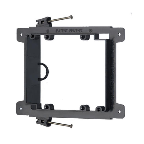 Vanco New Work Rectangle PVC 2 gang Low Voltage Mounting Bracket Black