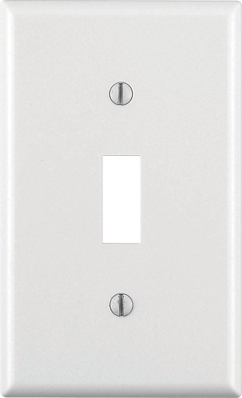 Leviton White 1 gang Thermoset Plastic Toggle Wall Plate 1 pk