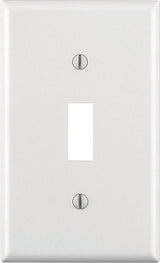 Leviton White 1 gang Thermoset Plastic Toggle Wall Plate 1 pk