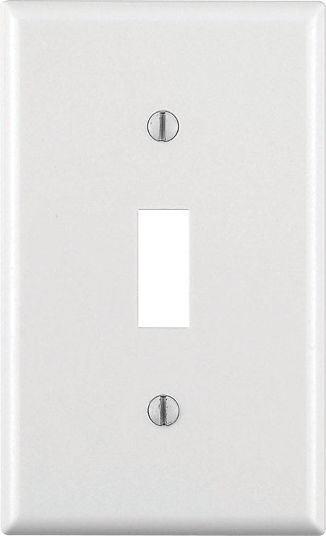 Leviton White 1 gang Thermoset Plastic Toggle Wall Plate 1 pk