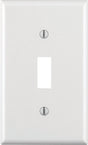 Leviton White 1 gang Thermoset Plastic Toggle Wall Plate 1 pk