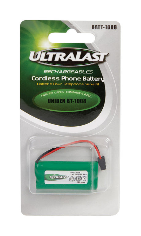 UltraLast NiMH AAA 2.4 V 750 mAh Cordless Phone Battery BATT-1008 1 pk