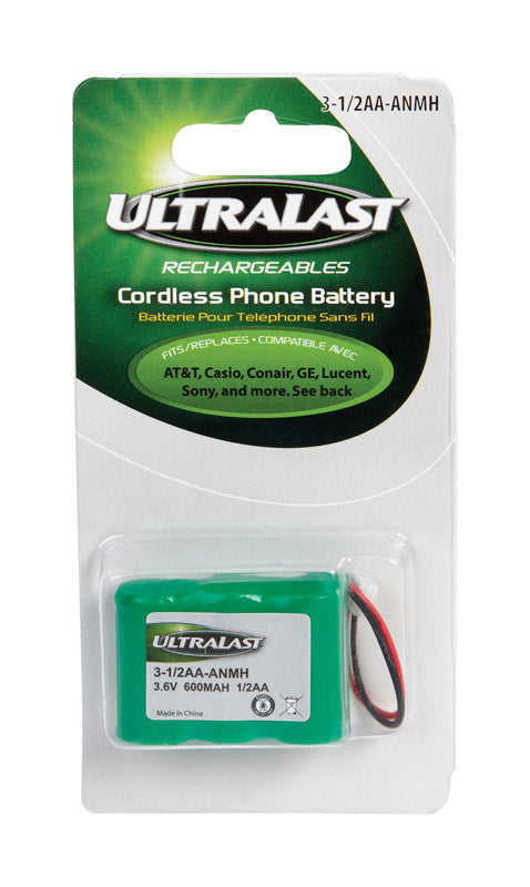 UltraLast Ni-Cad AA 3.6 V 0.6 mAh Cordless Phone Battery 3-1/2AA-ANMH 1 pk