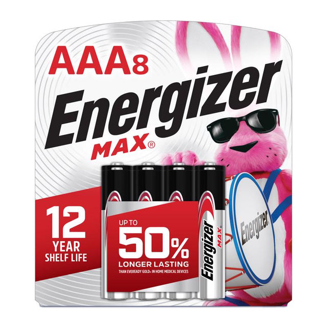 Energizer Max Premium AAA Alkaline Batteries 8 pk Carded