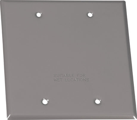 Sigma Engineered Solutions Square Steel 2 gang Flat Box Cover