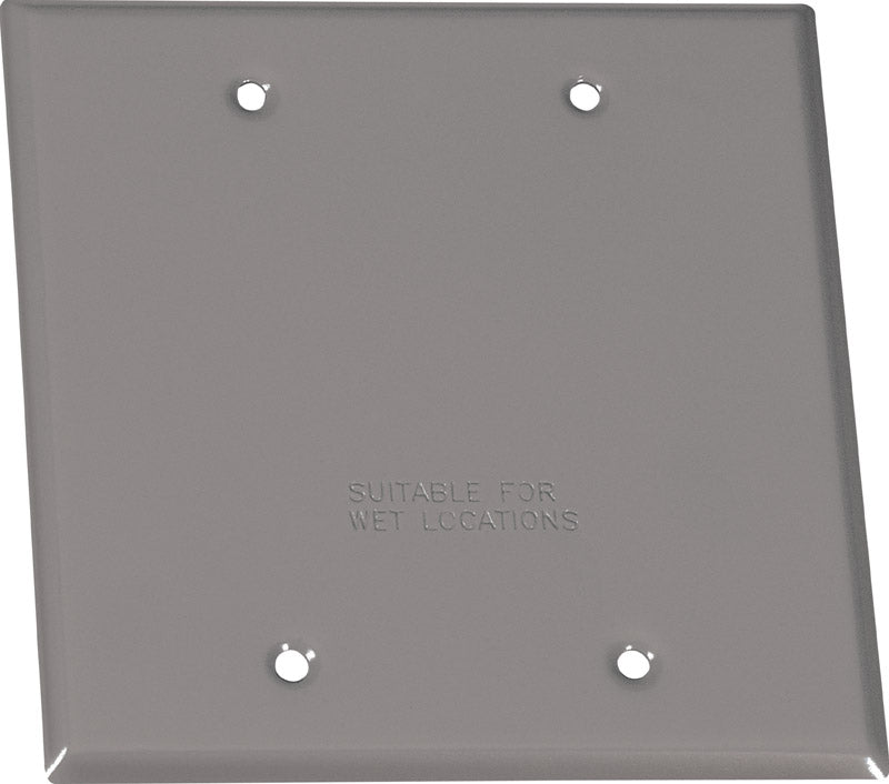 Sigma Engineered Solutions Square Steel 2 gang Flat Box Cover