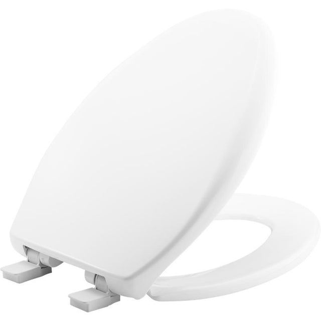 Mayfair by Bemis Affinity Slow Close Elongated White Plastic Toilet Seat