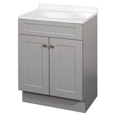 Zenna Home Single Gray Bathroom Vanity 24 in. W X 18 in. D X 35 in. H