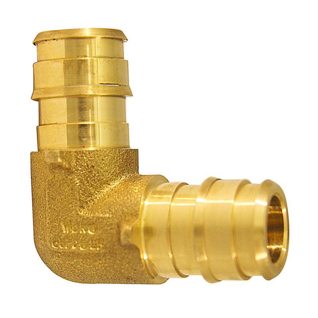 Apollo PEX-A 1/2 in. Expansion PEX in to X 1/2 in. D Barb Brass 90 Degree Elbow