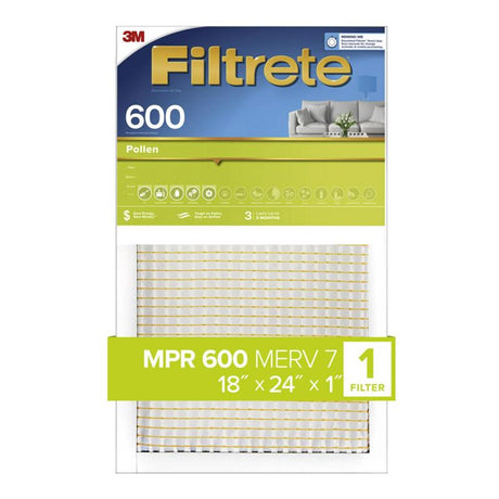 3M Filtrete 18 in. W X 24 in. H X 1 in. D 7 MERV Pleated Air Filter 1 pk