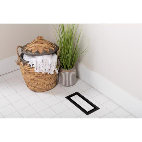 Fittes Aria Vent 1-7/8 in. H X 12-7/8 in. W Matte Black ABS Plastic Floor Register