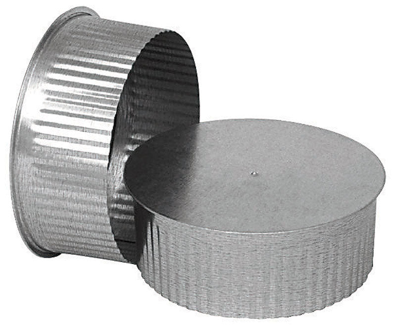 Imperial 8 in. D Galvanized Steel Crimped Pipe End Cap