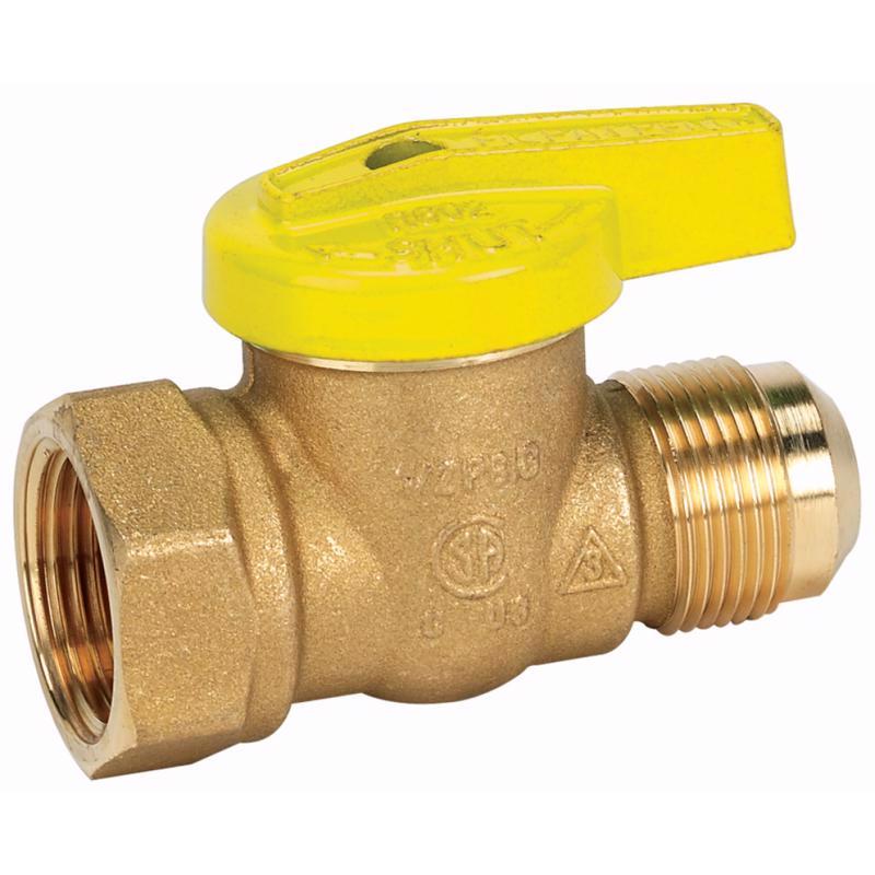 Homewerks 1/2 in. Brass Flare x FIP Gas Ball Valve