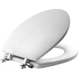 Mayfair by Bemis Edgewater Round White Enameled Wood Toilet Seat