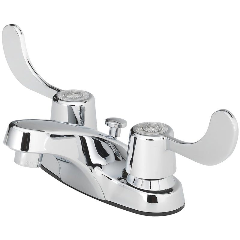 OakBrook Chrome Two-Handle Bathroom Sink Faucet 4 in.