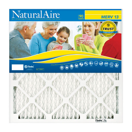 NaturalAire 20 in. W X 25 in. H X 1 in. D Polyester Synthetic 13 MERV Pleated Air Filter 1 pk