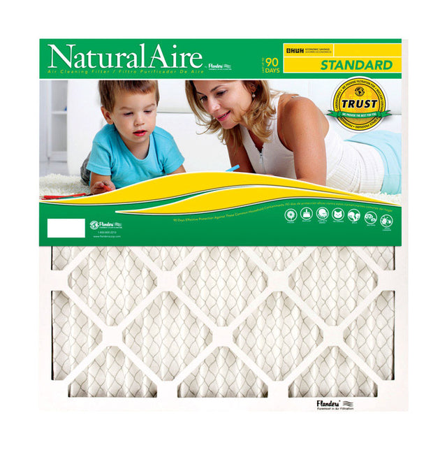 NaturalAire 14 in. W X 25 in. H X 1 in. D Synthetic 8 MERV Pleated Air Filter 1 pk