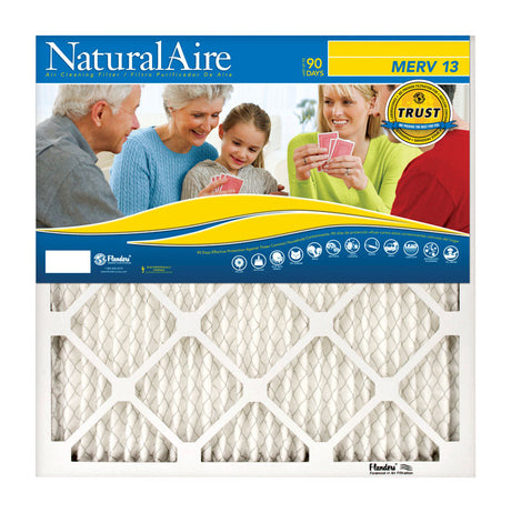 NaturalAire 16 in. W X 25 in. H X 1 in. D Polyester Synthetic 13 MERV Pleated Air Filter 1 pk