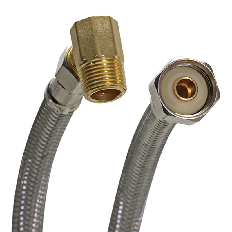 Fluidmaster 1/2 in. FIP X 3/8 in. D Compression 48 in. Stainless Steel Dishwasher Supply Line